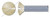 #6-32 X 1/2" Machine Screws, Oval Slot Drive, 82 Degree Countersink, Full Thread, Steel, Zinc Plated, Head Painted Ivory
