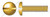 #12-24 X 3/4" Machine Screws, Pan Slot Drive, Full Thread, Steel, Yellow Zinc