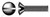 #6-32 X 1/2" Machine Screws, Oval Slot Drive, 82 Degree Countersink, Full Thread, Steel, Black Oxide