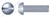 #2-56 X 1/4" Machine Screws, Round Slot Drive, Full Thread, Steel, Zinc Plated