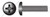 #2-56 X 1/4" Machine Screws, Pan Phillips Drive, Full Thread, Steel, Black Zinc