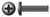 #3-48 X 1/2" Machine Screws, Pan Phillips Drive, Full Thread, Steel, Black Zinc