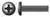 #5-40 X 1" Machine Screws, Pan Phillips Drive, Full Thread, Steel, Black Zinc