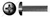 1/4"-20 X 3-1/2" Machine Screws, Pan Phillips Drive, Full Thread, Steel, Black Oxide