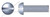 #4-40 X 3/8" Machine Screws, Round Slot Drive, Full Thread, Steel, Zinc Plated