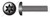 #6-32 X 5/16" Machine Screws, Pan 6Lobe Torx(r) Drive, Steel, Black Zinc