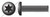 #8-32 X 1/2" Machine Screws, Pan 6Lobe Torx(r) Drive, Steel, Black Zinc