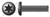 #8-32 X 1/4" Machine Screws, Pan 6Lobe Torx(r) Drive, Steel, Black Zinc