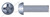 1/4"-20 X 1-1/8" Machine Screws, Round Phillips Drive, Full Thread, Steel, Zinc Plated