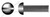 1/4"-20 X 3/4" Machine Screws, Round Slot Drive, Full Thread, Steel, Black Oxide