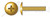 1/4"-20 X 1/2" Machine Screws, Truss Phillips Drive, Full Thread, Steel, Yellow Zinc