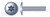 #10-24 X 5/8" Machine Screws, Truss Head 6Lobe Torx(r) Drive, Steel, Zinc Plated