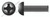 1/4"-20 X 1" Machine Screws, Round Phillips Drive, Full Thread, Steel, Black Zinc