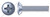 #10-32 X 1/4" Machine Screws, Oval Undercut Phillips Drive, Full Thread, Steel, Zinc Plated