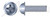 #8-32 X 1/2" Machine Screws, Round Washer Head Phillips Drive, Full Thread, Steel, Zinc Plated