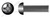 1/4"-20 X 1/2" Machine Screws, Round Phillips Drive, Full Thread, Steel, Black Oxide
