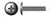 1/4"-20 X 3/4" Machine Screws, Truss Phillips Drive, Full Thread, Steel, Black Zinc