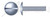 #10-32 X 1/4" Machine Screws, Truss Slot Drive, Full Thread, Steel, Zinc Plated