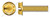 #10-32 X 1/2" Machine Screws, Hex Indented Washer, Slotted, Full Thread, Steel, Yellow Zinc