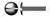 1/4"-20 X 3/4" Machine Screws, Truss Slot Drive, Full Thread, Steel, Black Oxide