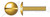 5/16"-18 X 1" Machine Screws, Truss Slot Drive, Serrated, Full Thread, Steel, Yellow Zinc