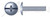 #10-24 X 5/16" Machine Screws, Truss Phillips/Slot Combo Drive, Full Thread, Steel, Zinc Plated