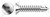 M4.8 X 38mm DIN 7504 Type O, Metric, Self-Drilling Screws, Flat Square Drive, A2 Stainless Steel