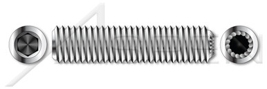 6-32 Cup Point Socket Set / Grub Screws, SAE Coarse Stainless Steel A2