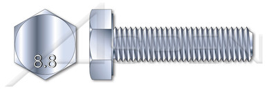 25 Pack M7-1.0 X 25mm Hex Head Bolts – Grade 8.8 Zinc Plated Steel!