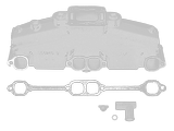 Mercruiser OEM V8, SBC (5.0L, 5.7L) "Wet Joint" Exhaust Manifold. Years 1986-2001.