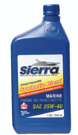 Sierra 9440CAT2 Synthetic Blend 4-Cycle Inboard-Sterndrive Engine Oil, 25W-40, 1 Quart