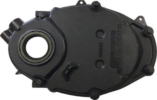 4.3L Marine & Industrial Timing Cover w/ Sensor Hole. For Fuel Injected Engines Engines. Mercruiser 863396001, 8M0181746, Volvo Penta 3859023.