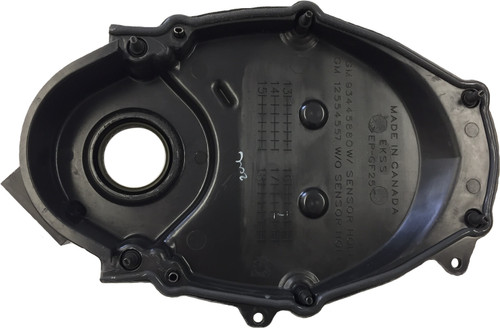 4.3L Marine & Industrial Timing Cover w/ Sensor Hole. For Fuel Injected Engines Engines. Mercruiser 863396001, 8M0181746, Volvo Penta 3859023.