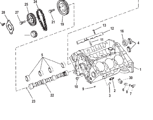 Balance Shaft Bearing, Rear. For 4.3L Engines years 1993-newer. Replaces Mercruiser #31-8M0158199