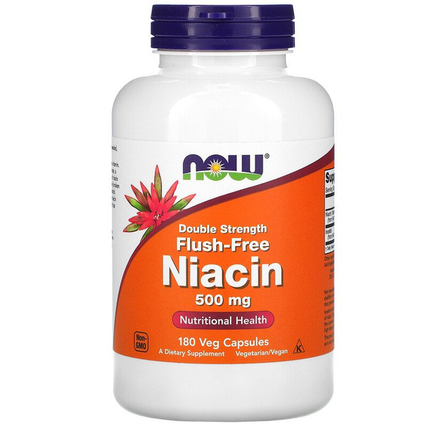 NOW NIACIN FLUSH FREE 500MG 180 CAPS