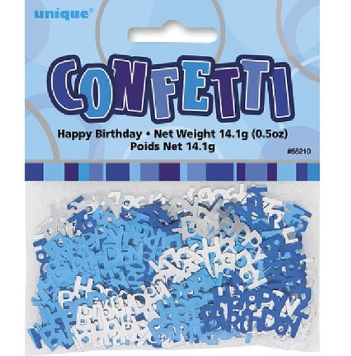 Happy Birthday Blue Glitz Foil Confetti