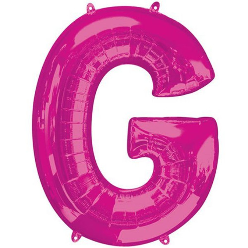 40in Pink Letter G Jumbo Foil Balloon