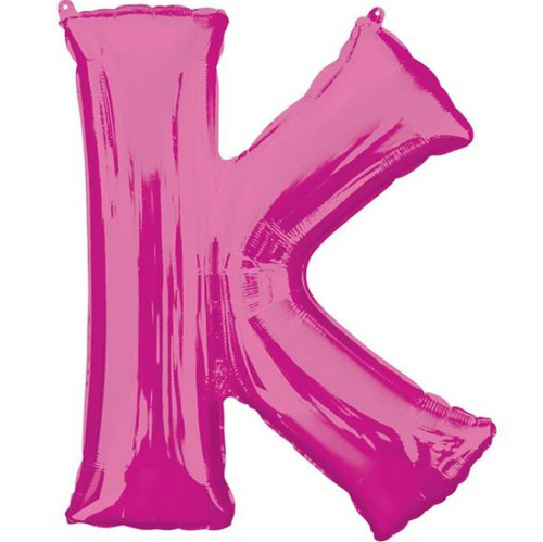 40in Pink Letter K Jumbo Foil Balloon