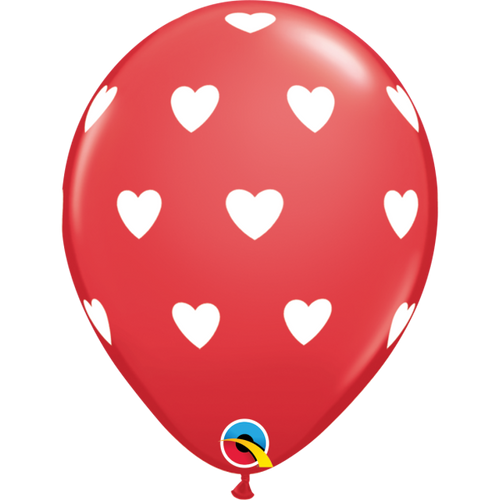 Qualatex 11" Red Big Hearts Balloon