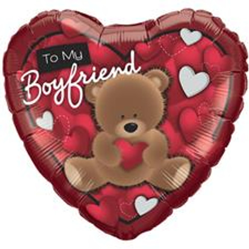 To My Boyfriend Bear Foil Balloon