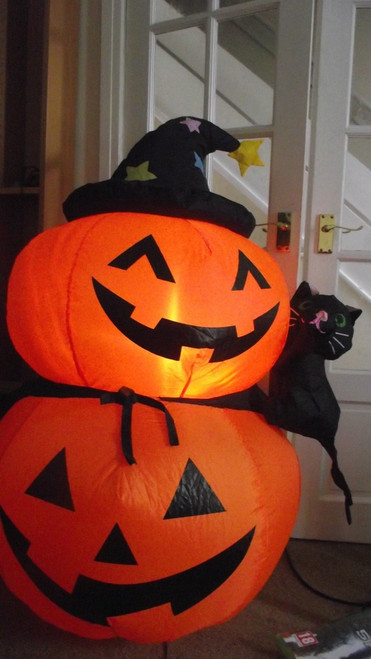 Halloweer 4' Pumpkin & Cat Hire