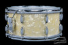 1950s Gretsch Floor Show Model Snare Drum White Marine Pearl 3 Ply : 6.5 x 14  