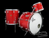 1950s Gretsch Broadkaster 'Name Band' Outfit 3-Ply Drum Kit Red Sparkle
