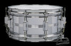 1970 Rogers Dynasonic Snare Drum Vintage Chrome / Brass : 6.5 x 14