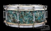 1930-1932 Ludwig Standard Model  Snare Rainbow Pearl / Peacock II :  5 x 14  