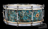 1930-1932 Ludwig Standard Model  Snare Rainbow Pearl / Peacock II :  5 x 14  
