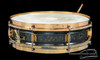 1920s Leedy Black Elite Model Engraved Vintage Snare Drum : 4 x 14