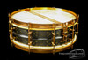 1920s Ludwig DeLuxe Black Beauty 'Floral 12-Point' Engraved Snare Drum :  5 x 14