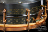 1920s Ludwig DeLuxe Black Beauty 'Floral 12-Point' Engraved Snare Drum :  5 x 14