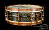 1920s Ludwig DeLuxe Black Beauty 'Floral 12-Point' Engraved Snare Drum :  5 x 14